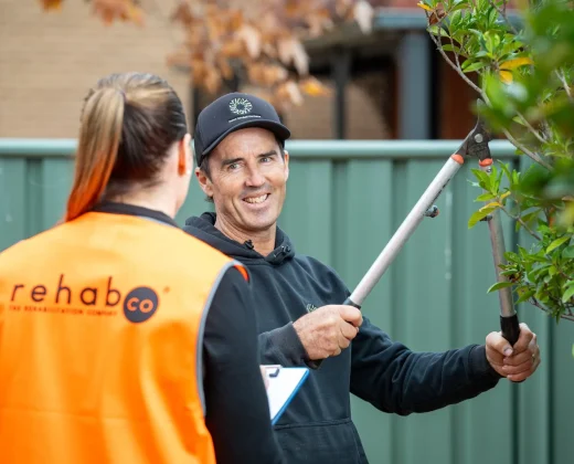 Rehab Co consultant supporting a worker returning to their existing role on site